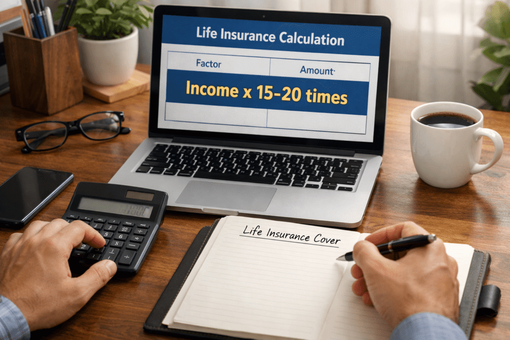 Term insurance cover calculation in India
